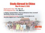 Study Abroad China